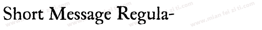 Short Message Regula字体转换